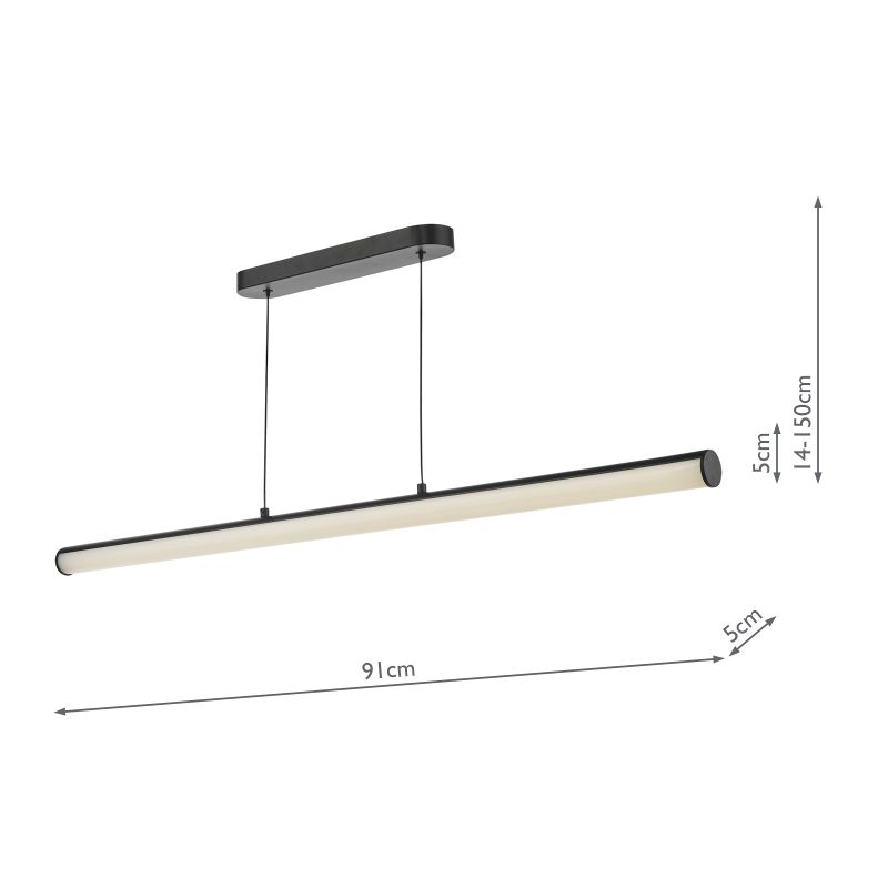 Dar-TUB6222 - Tube - Black & White LED Linear Profile
