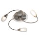 Ceiling Lights - Tugel - Double Glass Shade with Satin Chrome 3 Light Flush Dar-TUG5346 - Tugel - Double Glass Shade with Satin Chrome 3 Light Flush
