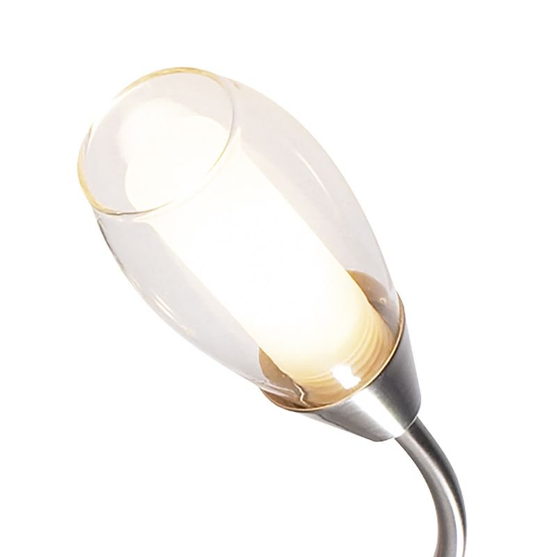 Ceiling Lights - Tugel - Double Glass Shade with Satin Chrome 3 Light Flush Dar-TUG5346 - Tugel - Double Glass Shade with Satin Chrome 3 Light Flush
