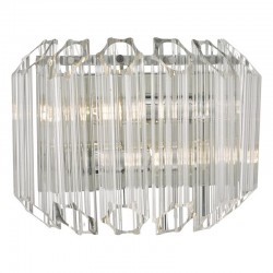 Tuvalu - Decorative Fluted Glass 2 Light Wall Lamp