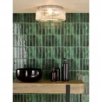 Twyman - Polished Chrome Flush with Clear Ribbed Glass IP44