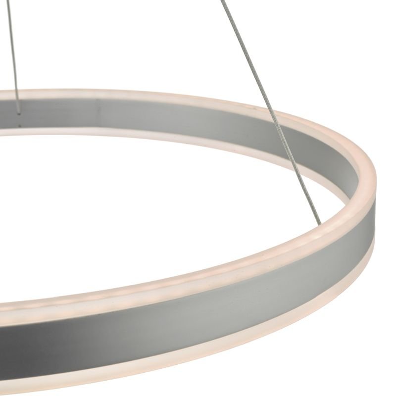Ceiling Lights - Tybalt - LED Silver & Acrylic Hanging Pendant Dar-TYB0132 - Tybalt - LED Silver & Acrylic Hanging Pendant