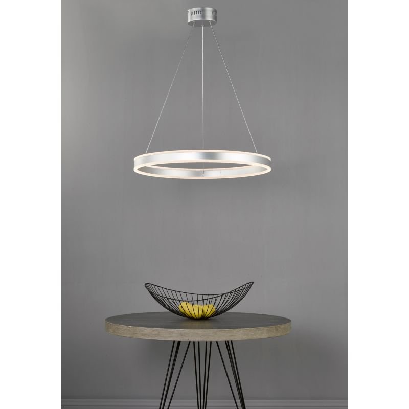 Ceiling Lights - Tybalt - LED Silver & Acrylic Hanging Pendant Dar-TYB0132 - Tybalt - LED Silver & Acrylic Hanging Pendant