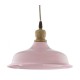 Ceiling Lights - Tygo - Handmade Pink with Wood Hanging Pendant Dar-TYG0103 - Tygo - Handmade Pink with Wood Hanging Pendant
