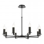 Tyler - Black 8 Light Centre Fitting