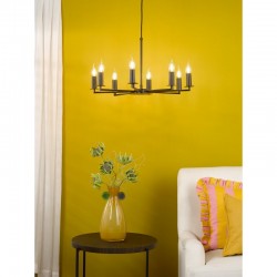 Tyler - Black 8 Light Centre Fitting