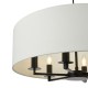 Dar-TYL6422 - Tyler - Black 6 Light Centre Fitting with White Linen Shade