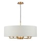 Dar-TYL6463 - Tyler - Bronze 6 Light Centre Fitting with White Linen Shade