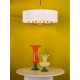 Dar-TYL6463 - Tyler - Bronze 6 Light Centre Fitting with White Linen Shade