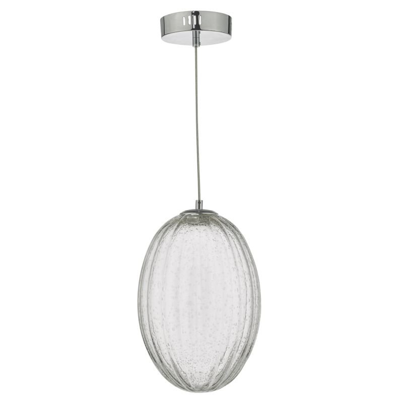 Ceiling Lights - Tyona - LED Bubble-Effect Glass & Polished Chrome Pendant Dar-TYO0108 - Tyona - LED Bubble-Effect Glass & Polished Chrome Pendant