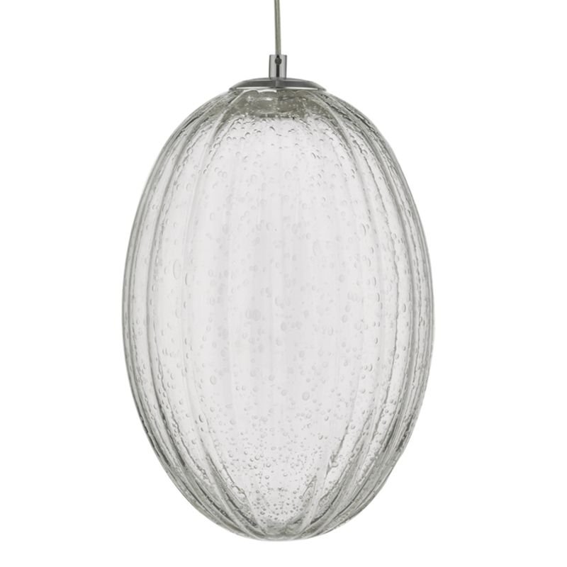 Ceiling Lights - Tyona - LED Bubble-Effect Glass & Polished Chrome Pendant Dar-TYO0108 - Tyona - LED Bubble-Effect Glass & Polished Chrome Pendant