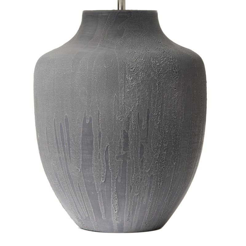 Dar-UDI4239 - Udine - Base Only - Textured Grey Table Lamp