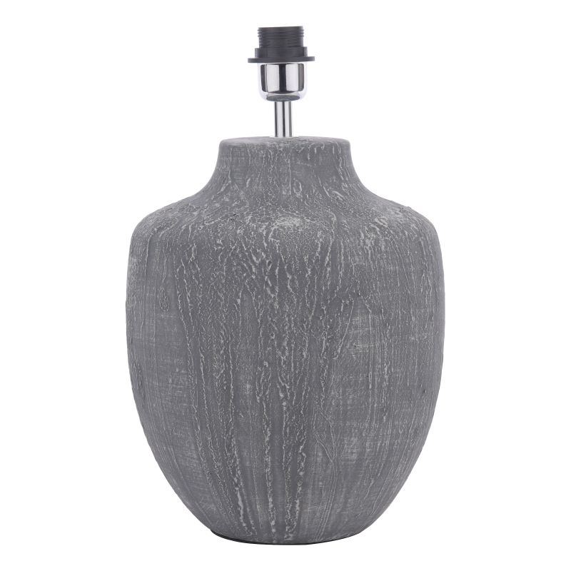 Dar-UDI4239 - Udine - Base Only - Textured Grey Table Lamp