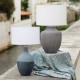 Dar-UDI4239 - Udine - Base Only - Textured Grey Table Lamp