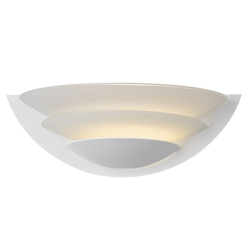 Wall Lights - Una - White Trim with Opal Glass Wall Lamp Dar-UNA072 - Una - White Trim with Opal Glass Wall Lamp