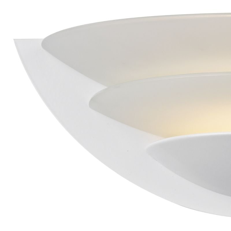 Wall Lights - Una - White Trim with Opal Glass Wall Lamp Dar-UNA072 - Una - White Trim with Opal Glass Wall Lamp