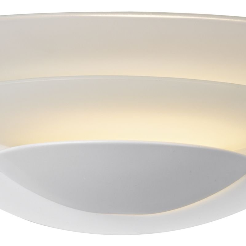 Wall Lights - Una - White Trim with Opal Glass Wall Lamp Dar-UNA072 - Una - White Trim with Opal Glass Wall Lamp