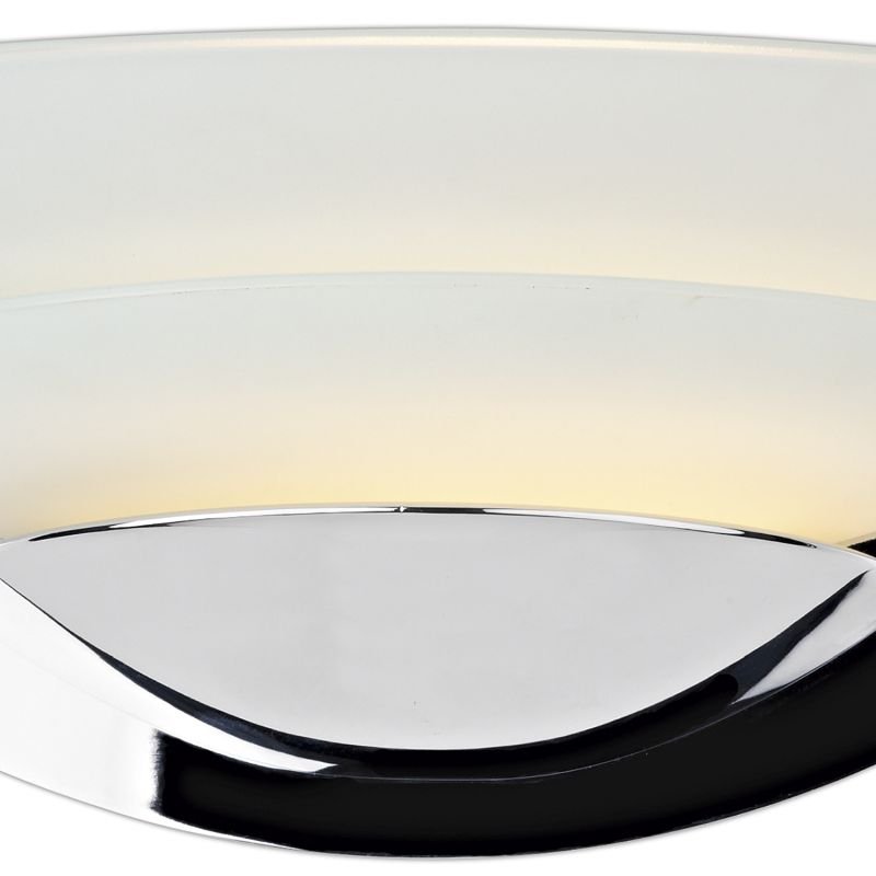 Dar-UNA0750 - Una - Polished Chrome Trim with Opal Glass Wall Lamp
