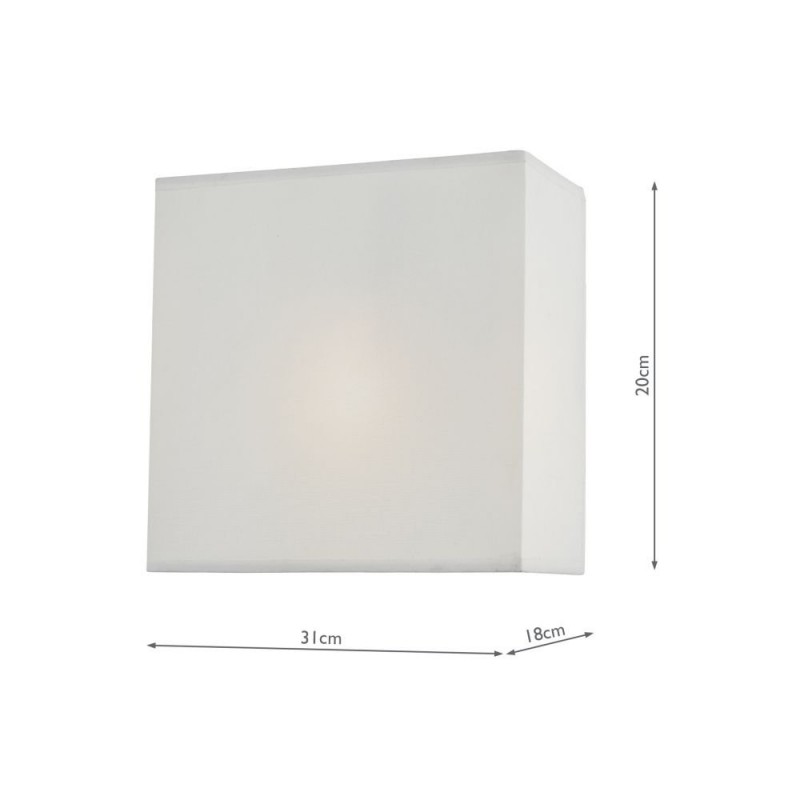 Wall Lights - Urmi - White Faux Silk Shade Wall Lamp Wisebuys-URM0715 - Urmi - White Faux Silk Shade Wall Lamp