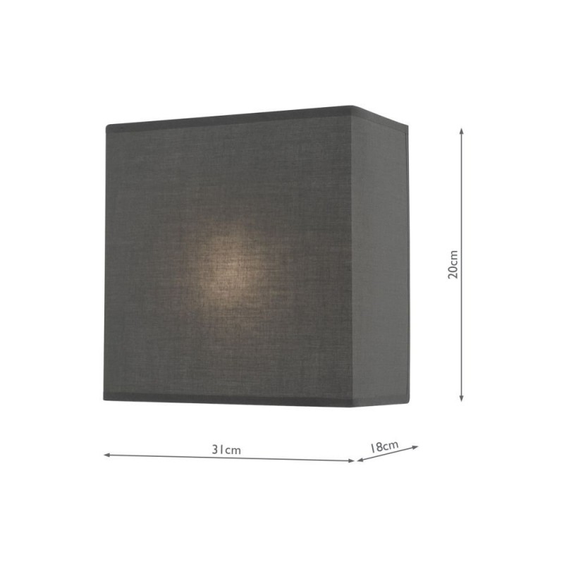 Wall Lights - Urmi - Dark Grey Faux Silk Shade Wall Lamp Wisebuys-URM0739 - Urmi - Dark Grey Faux Silk Shade Wall Lamp