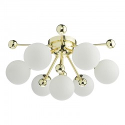 Ursa - Gold 7 Light Flush with Opal Glasses Ursa - Gold 7 Light Flush with Opal Glasses