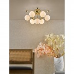 Ursa - Gold 7 Light Flush with Opal Glasses Ursa - Gold 7 Light Flush with Opal Glasses
