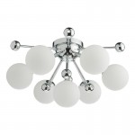 Ursa - Chrome 7 Light Flush with Opal Glasses Ursa - Chrome 7 Light Flush with Opal Glasses