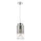 Ceiling Lights - Vahla - Smoky Mirrored Glass & Chrome Single Pendant Dar-VAH0110 - Vahla - Smoky Mirrored Glass & Chrome Single Pendant