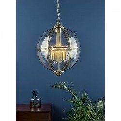 Vanessa - Antique Brass 5 Light Lantern Pendant Vanessa - Antique Brass 5 Light Lantern Pendant