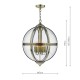 Dar-VAN0575 - Vanessa - Antique Brass & Clear 5 Light Lantern Pendant