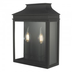 Vapour - Outdoor Black Lantern Wall Light