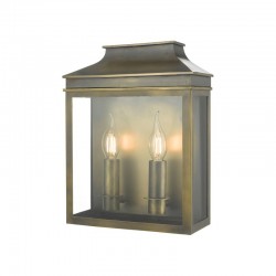 Vapour - Outdoor Antique Brass Lantern Wall Light Vapour - Outdoor Antique Brass Lantern Wall Light