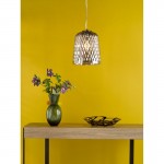 Varius - Black Pendant with Decorative Smoked Glass