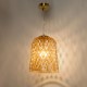 Dar-VAR0120 - Varius - Natural Brass Pendant with Decorative Amber Glass