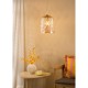 Dar-VAR0120 - Varius - Natural Brass Pendant with Decorative Amber Glass