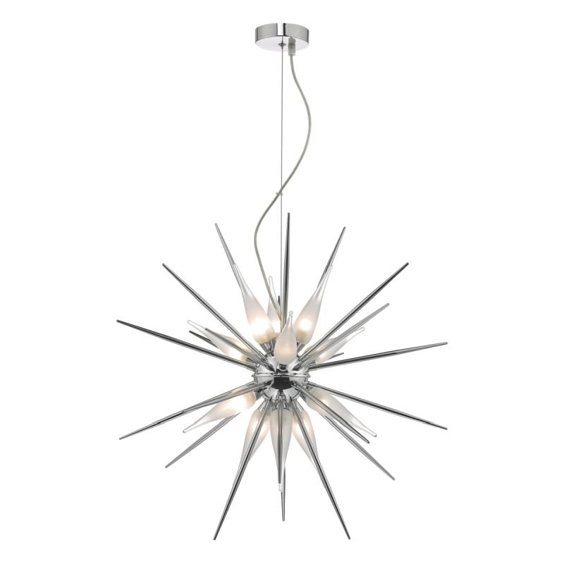 Ceiling Lights - Vasiliy - Polished Chrome & Glass 12 Light Centre Fitting Dar-VAS1250 - Vasiliy - Polished Chrome & Glass 12 Light Centre Fitting