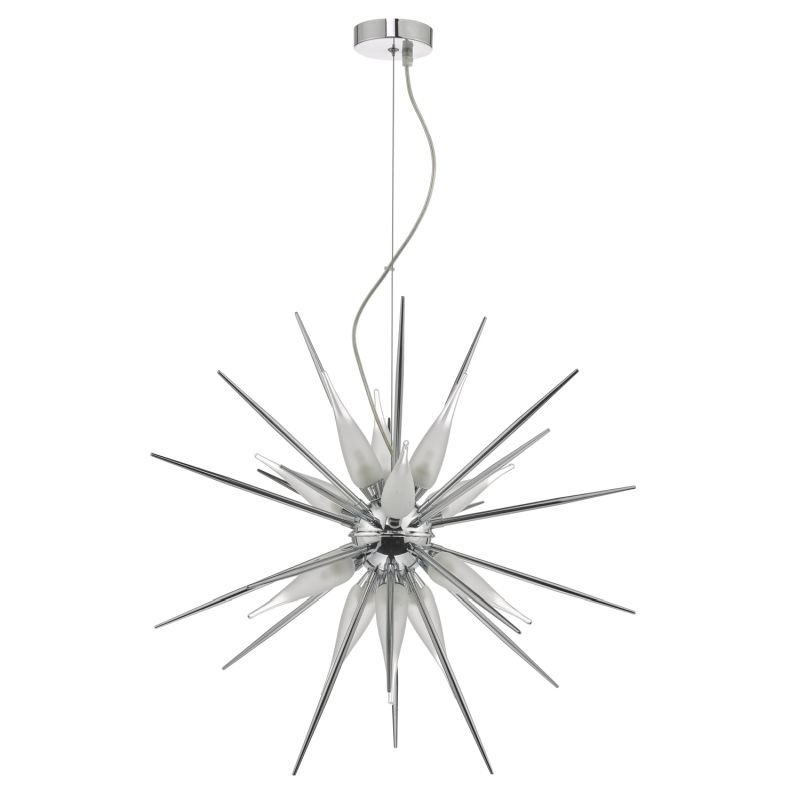 Ceiling Lights - Vasiliy - Polished Chrome & Glass 12 Light Centre Fitting Dar-VAS1250 - Vasiliy - Polished Chrome & Glass 12 Light Centre Fitting