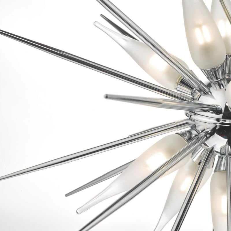 Ceiling Lights - Vasiliy - Polished Chrome & Glass 12 Light Centre Fitting Dar-VAS1250 - Vasiliy - Polished Chrome & Glass 12 Light Centre Fitting