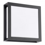Vayu - Matt Black 2 Light Wall Lamp with Opal Diffuser IP44