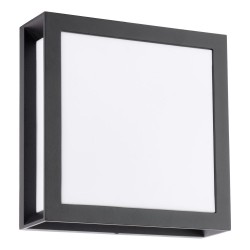 Vayu - Matt Black 2 Light Wall Lamp with Opal Diffuser IP44