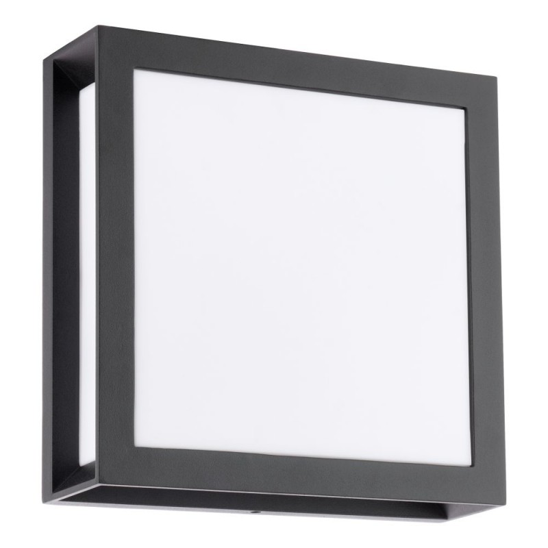 Dar_Vol3-VAY5022 - Vayu - Matt Black 2 Light Wall Lamp with Opal Diffuser IP44