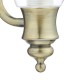 Dar-VES0775 - Vestry - Bathroom Clear Glass and Antique Brass Wall Lamp