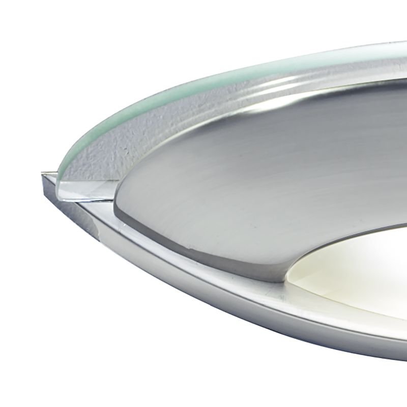 Wall Lights - Via - Satin Chrome with Opal Glass Wall Lamp Dar-VIA0746 - Via - Satin Chrome with Opal Glass Wall Lamp