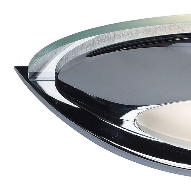 Wall Lights - Via - Polished Chrome with Opal Glass Wall Lamp Dar-VIA0750 - Via - Polished Chrome with Opal Glass Wall Lamp