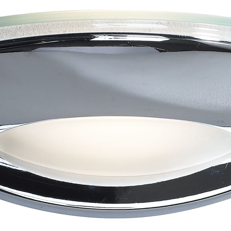 Wall Lights - Via - Polished Chrome with Opal Glass Wall Lamp Dar-VIA0750 - Via - Polished Chrome with Opal Glass Wall Lamp