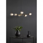 Vignette - Aged Brass 6 Light Pendant with Double Glasses