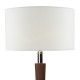 Table & Floor Lamp - Viking - Polished Chrome & Dark Wood with Shade Table Lamp Dar-VIK4081 - Viking - Polished Chrome & Dark Wood with Shade Table Lamp