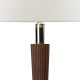 Table & Floor Lamp - Viking - Polished Chrome & Dark Wood with Shade Table Lamp Dar-VIK4081 - Viking - Polished Chrome & Dark Wood with Shade Table Lamp