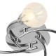 Ceiling Lights - Villa -Frosted Glass with Polished Chrom 4 Light Centre Fitting Dar-VIL0450 - Villa -Frosted Glass with Polished Chrom 4 Light Centre Fitting