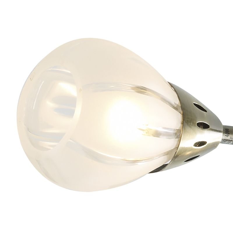 Ceiling Lights - Villa - Frosted Glass with Antique Brass 4 Light Centre Fitting Dar-VIL0475 - Villa - Frosted Glass with Antique Brass 4 Light Centre Fitting